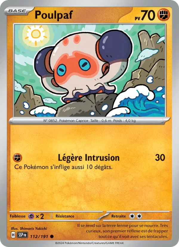 Poulpaf 112/191 — EV08 – Étincelles Déferlantes — Carte Pokémon française
