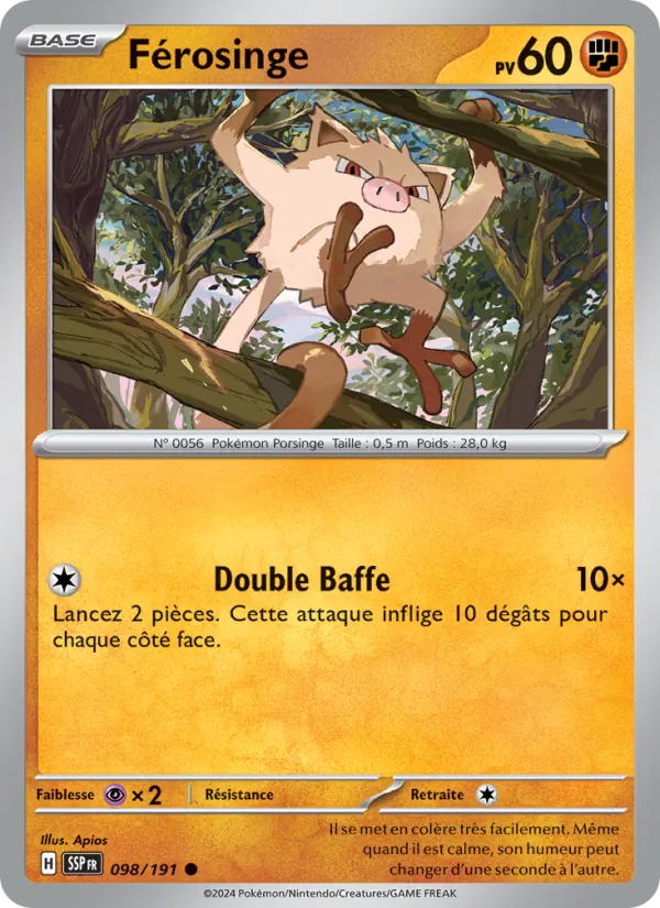 Férosinge 98/191 — EV08 – Étincelles Déferlantes — Carte Pokémon française