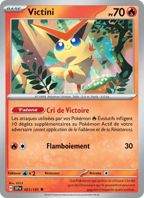 Victini 21/191 — EV08 – Étincelles Déferlantes — Carte Pokémon française