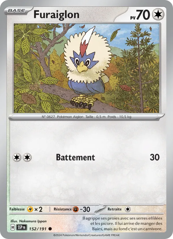 Furaiglon 152/191 — EV08 – Étincelles Déferlantes — Carte Pokémon française