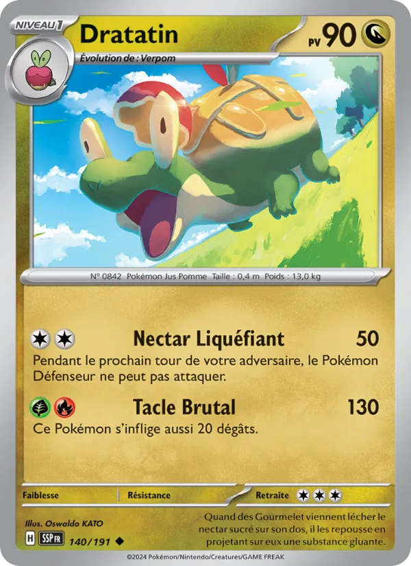 Dratatin 140/191 — EV08 – Étincelles Déferlantes — Carte Pokémon française