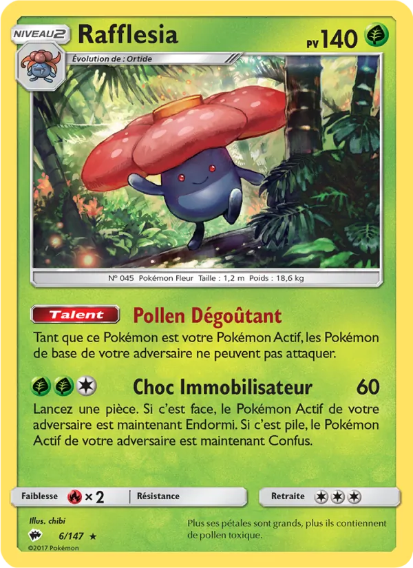 Rafflesia 6/147 — SL3 – Ombres Ardentes — Carte Pokémon française