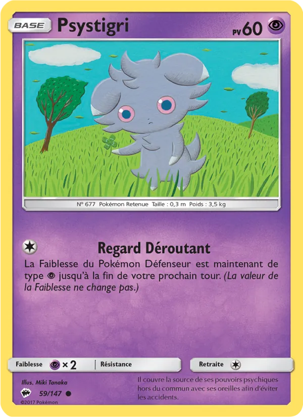 Psystigri 59/147 — SL3 – Ombres Ardentes — Carte Pokémon française