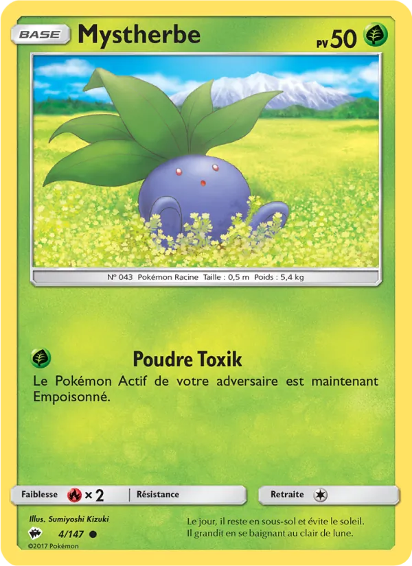 Mystherbe 4/147 — SL3 – Ombres Ardentes — Carte Pokémon française