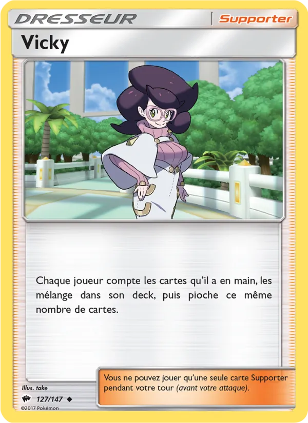 Vicky 127/147 — SL3 – Ombres Ardentes — Carte Pokémon française