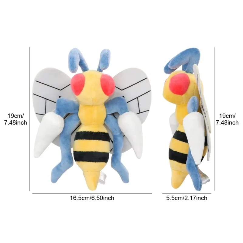 Peluche Pokémon Bibor Dardrill (environ 18 cm)