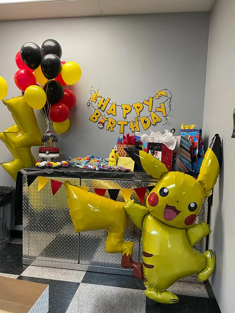 Ballon Pikachu XXL (130cm) pour décoration de fête, anniversaire etc.