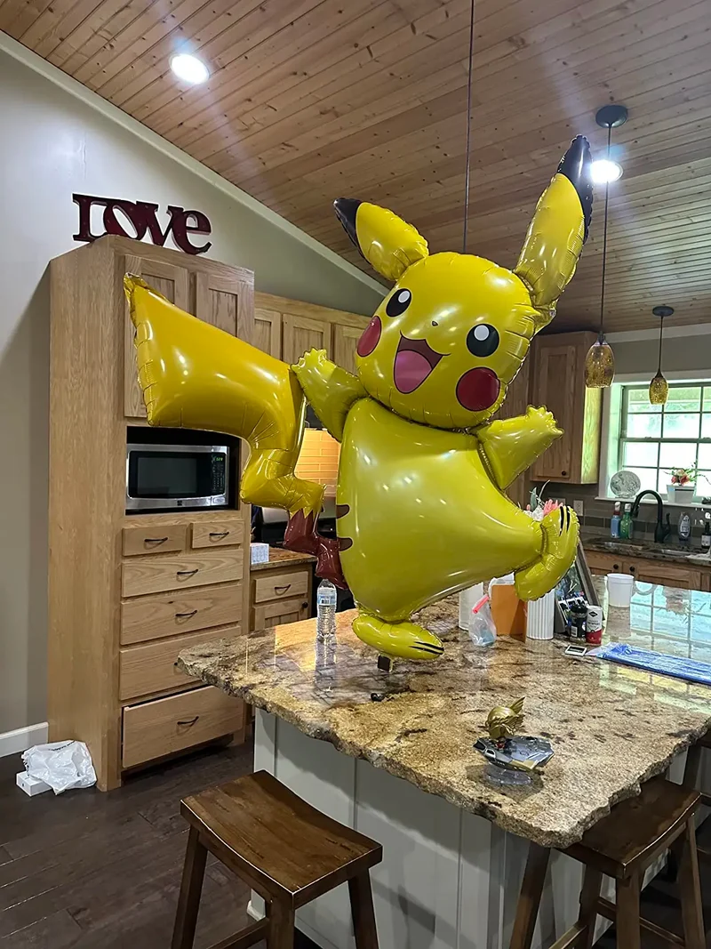Ballon Pikachu XXL (130cm) pour décoration de fête, anniversaire etc.