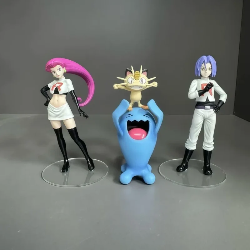 Coffret de figurines Team Rocket avec Jessie, James, Meowth et Wobbuffet