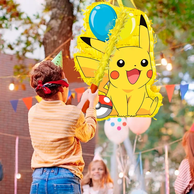 Ensemble de pinata Pokémon Pikachu 4 pièces pour anniversaires, fêtes, etc.