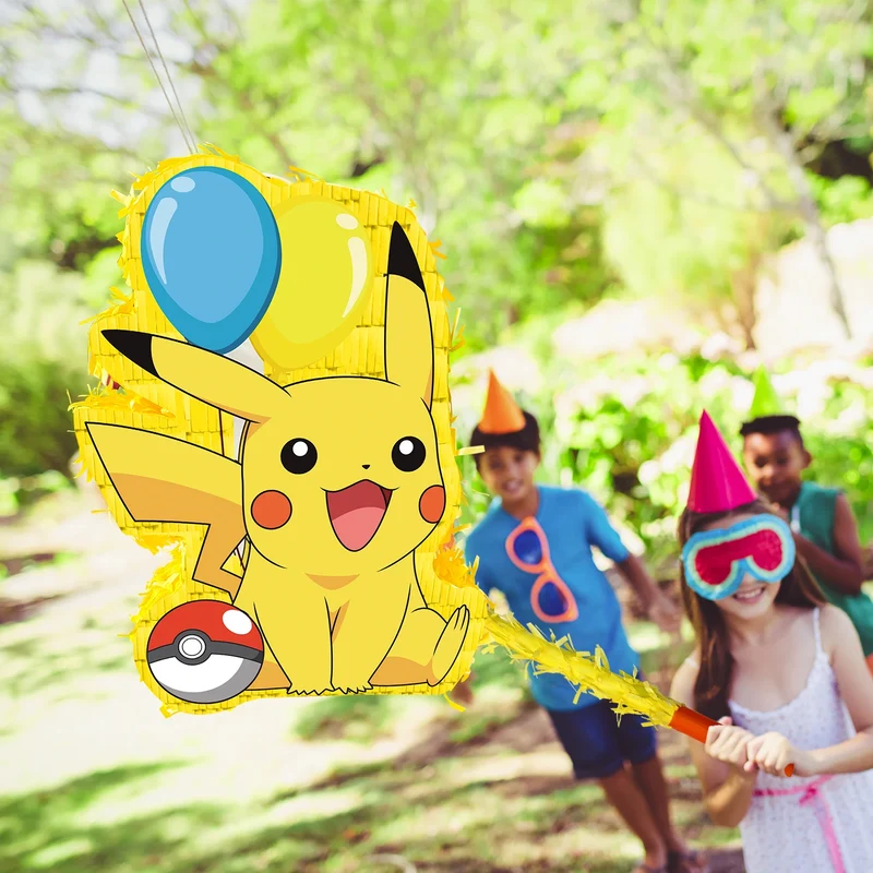 Ensemble de pinata Pokémon Pikachu 4 pièces pour anniversaires, fêtes, etc.