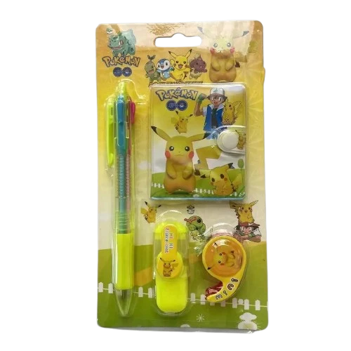 Coffret d'écriture et d'école Pokémon avec stylo, cahier, etc.