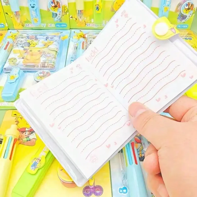 Coffret d'écriture et d'école Pokémon avec stylo, cahier, etc.