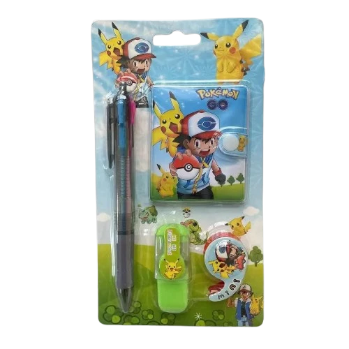 Coffret d'écriture et d'école Pokémon avec stylo, cahier, etc.