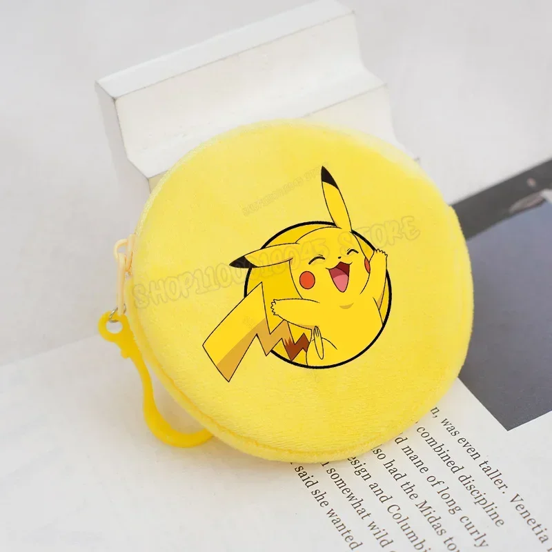 Petit portefeuille Pokémon en peluche avec clip pour enfants
