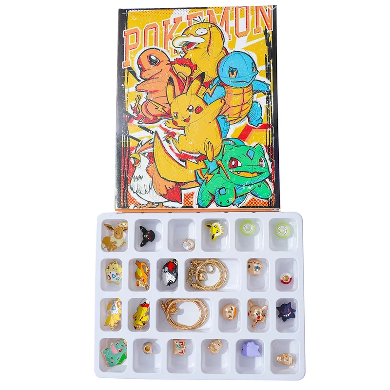 Calendrier de l'Avent Pokémon avec bracelet et breloques
