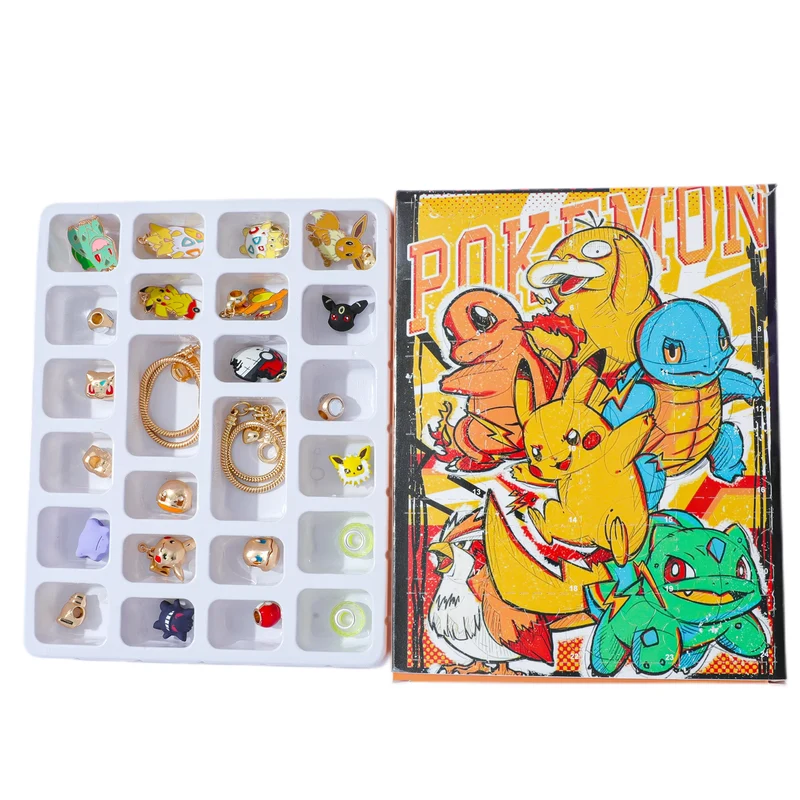 Calendrier de l'Avent Pokémon avec bracelet et breloques