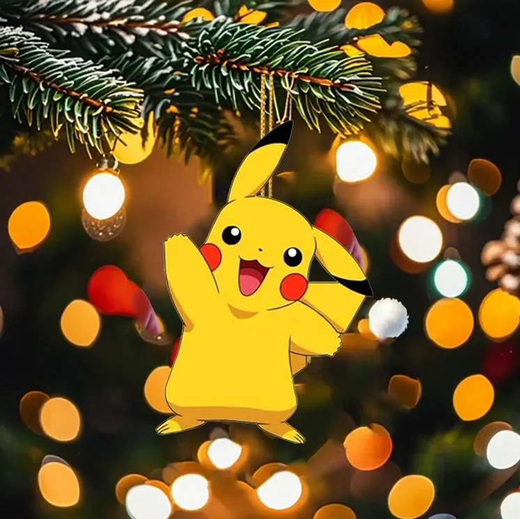 Décoration de sapin de Noël au look Pokémon (Ectoplasma, Pikachu, Carapuce, Salamèche ou Jigglypuff)
