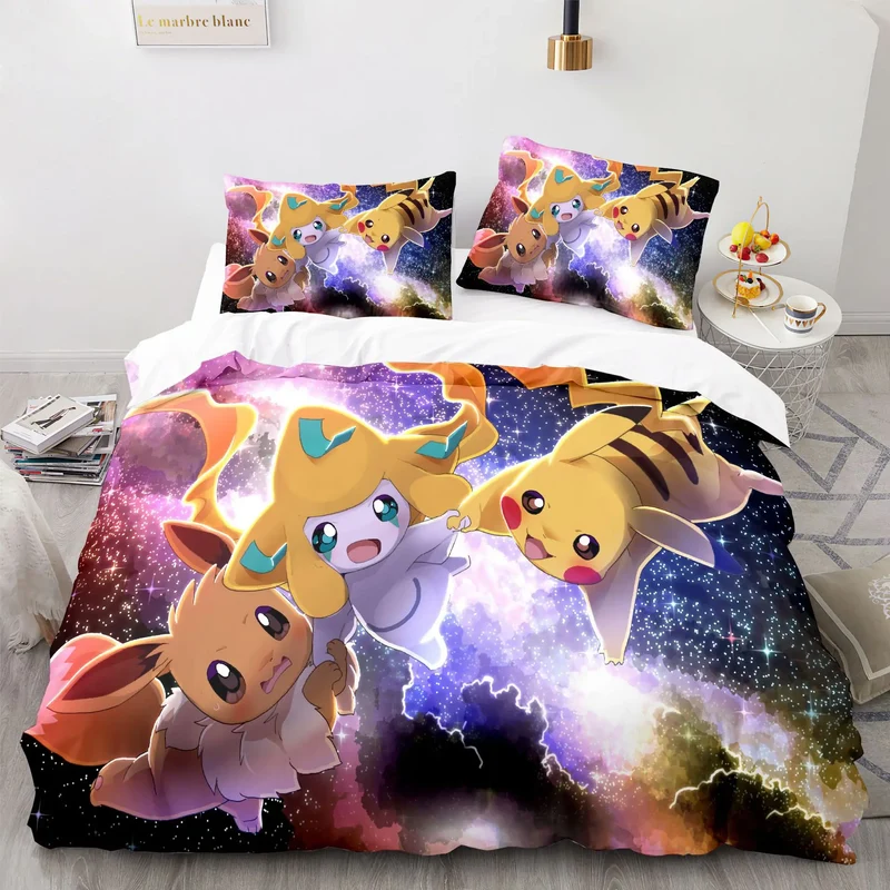 Parure de lit Pikachu aux motifs Pokémon lumineux