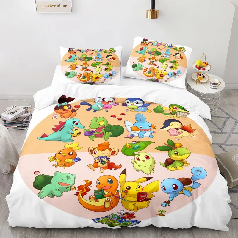 Parure de lit Pikachu aux motifs Pokémon lumineux