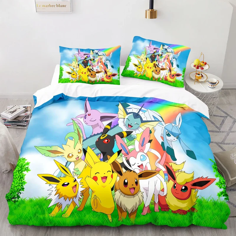 Parure de lit Pikachu aux motifs Pokémon lumineux