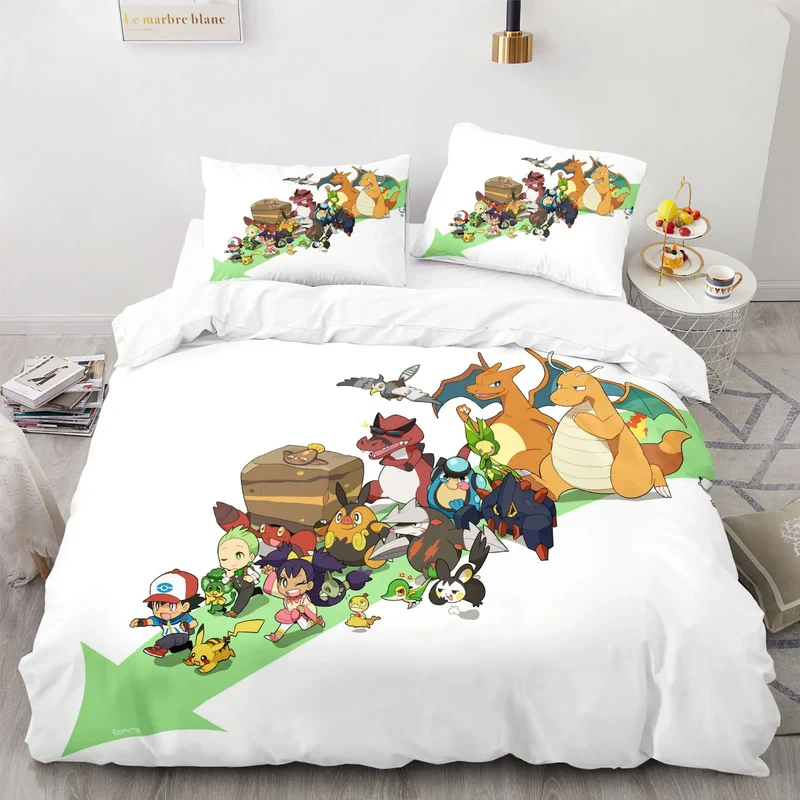 Parure de lit Pikachu aux motifs Pokémon lumineux
