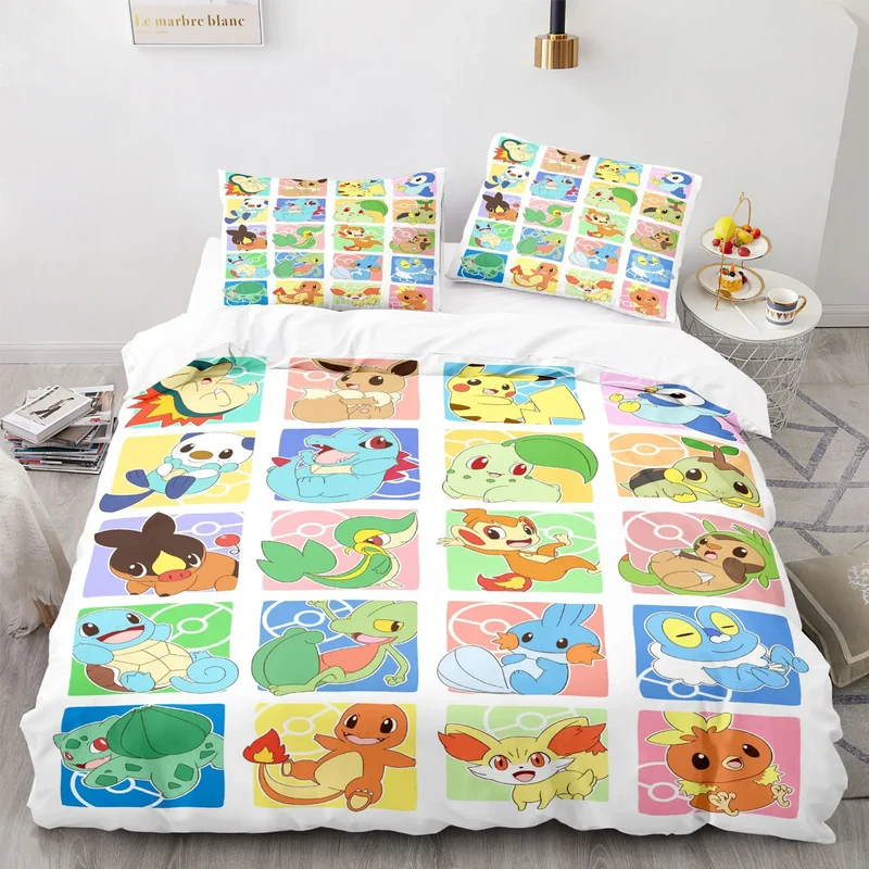 Parure de lit Pikachu aux motifs Pokémon lumineux