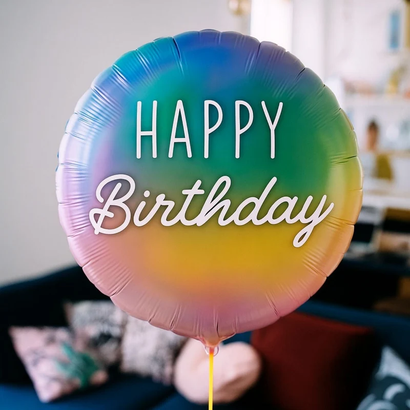 Ballon Anniversaire Pastel Hélium - Livraison Surprise par la Poste