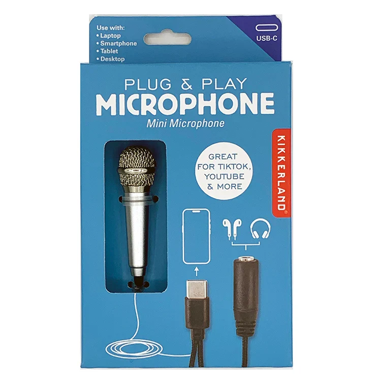 Mini micro karaoké USB-C pour smartphone et ordinateur