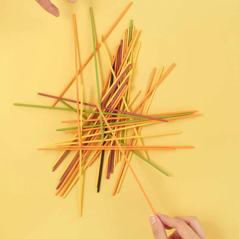 Jeu d'adresse Mikado Spaghetti en bambou - Trompe-l'œil pâtes