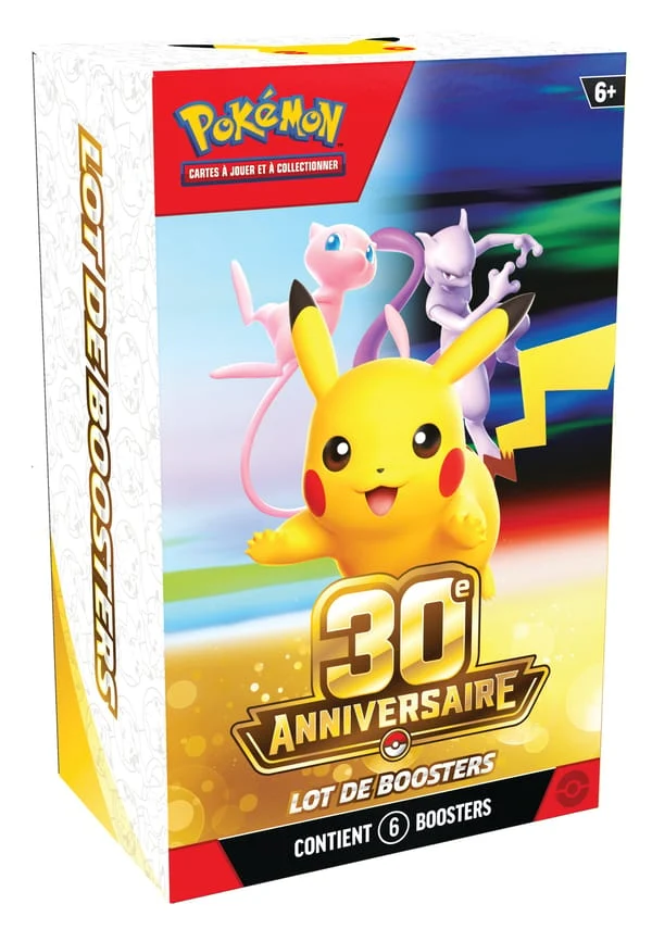 Pack Pokémon 30 ans FR – Bundle 6 Boosters + Mini Snap et Sleeves