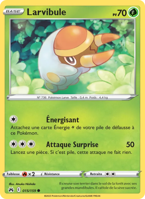 Larvibule 15/159 — EB12.5 – Zénith Suprême — Carte Pokémon française