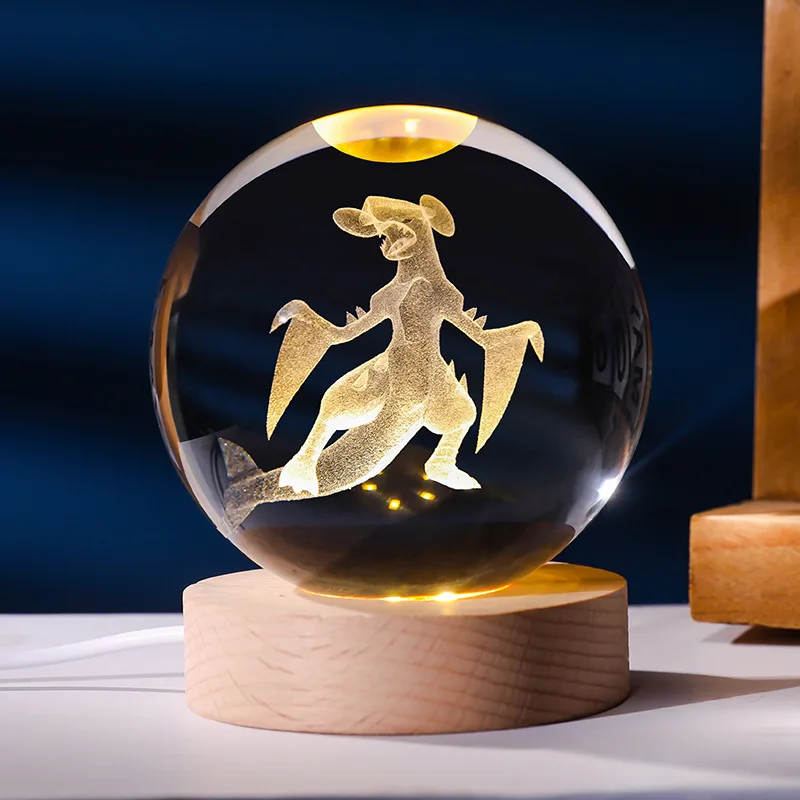 Boule de cristal Pokémon avec lumière LED, idée cadeau, nombreux motifs Pokémon