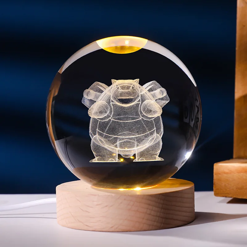 Boule de cristal Pokémon avec lumière LED, idée cadeau, nombreux motifs Pokémon
