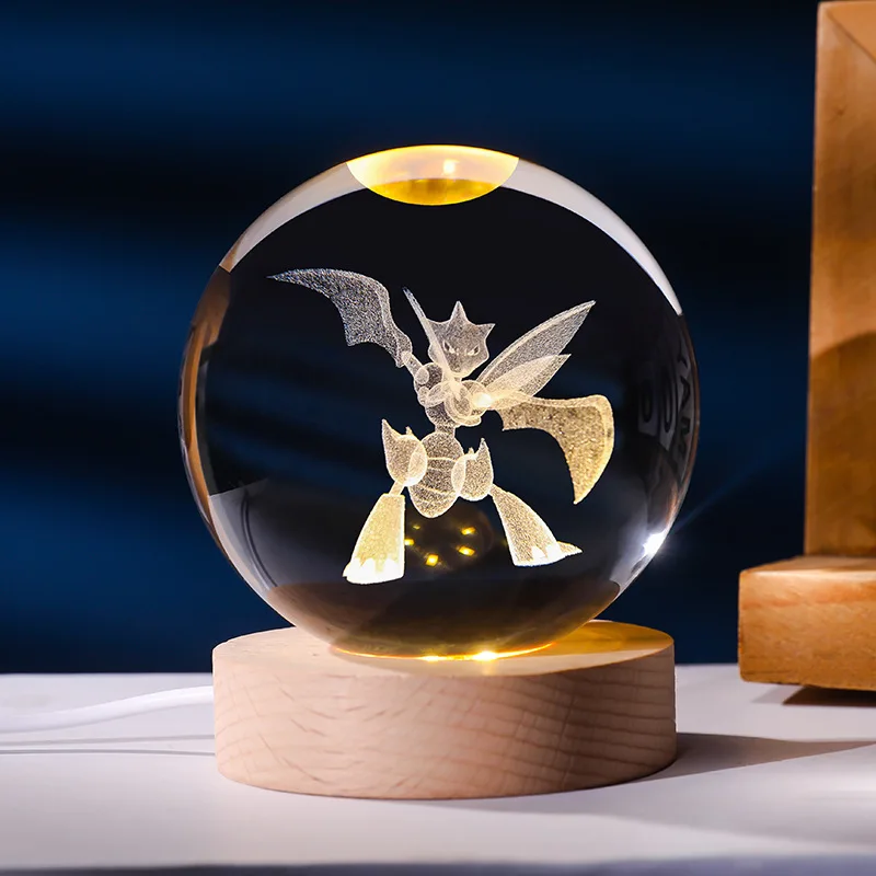 Boule de cristal Pokémon avec lumière LED, idée cadeau, nombreux motifs Pokémon