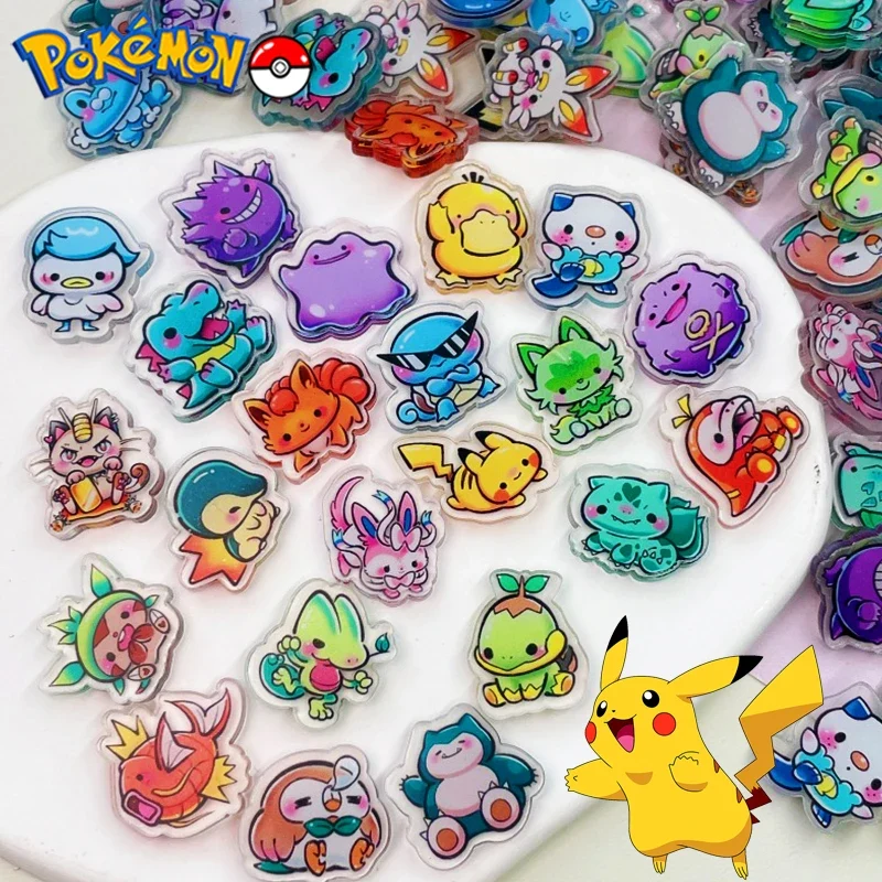 Patchs acryliques Pokémon Pikachu. 30 ou 60 pièces. Ectoplasma, Psykokuck, Ronflex.