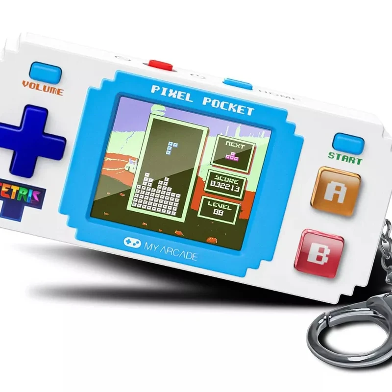 Mini console Tetris porte-clé - Gadget rétro-gaming nostalgie à offrir