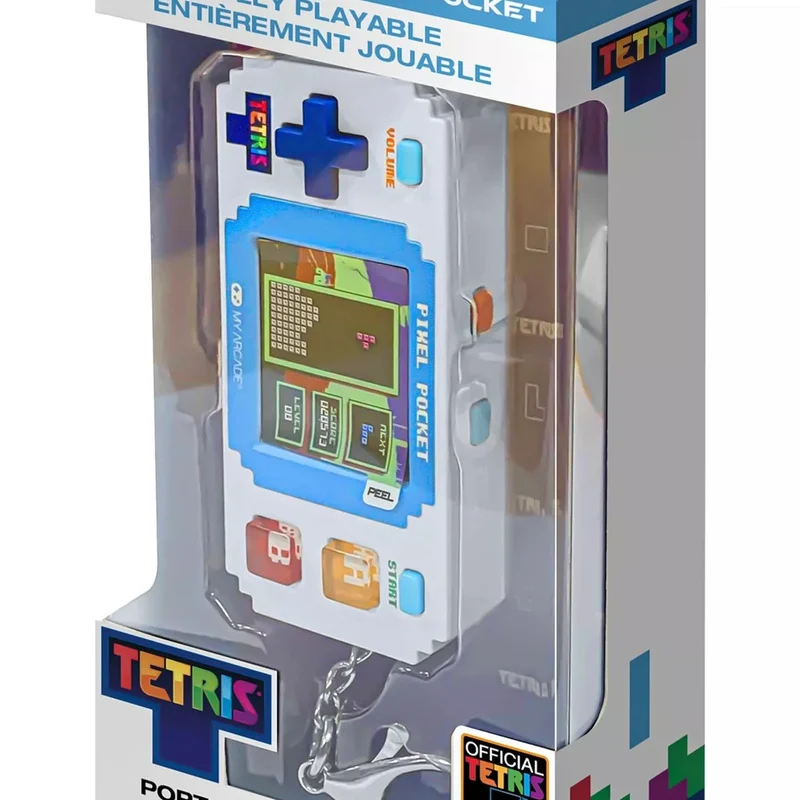Mini console Tetris porte-clé - Gadget rétro-gaming nostalgie à offrir