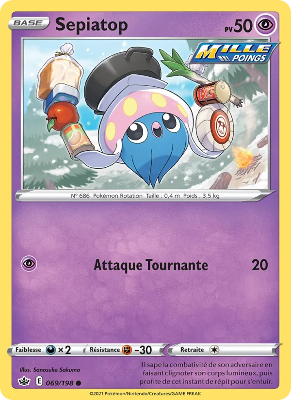 Sepiatop 69/198 — EB06 – Règne de Glace — Carte Pokémon française
