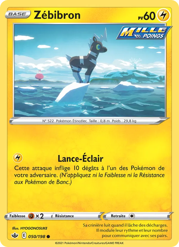 Zébibron 50/198 — EB06 – Règne de Glace — Carte Pokémon française