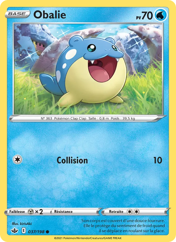 Obalie 37/198 — EB06 – Règne de Glace — Carte Pokémon française