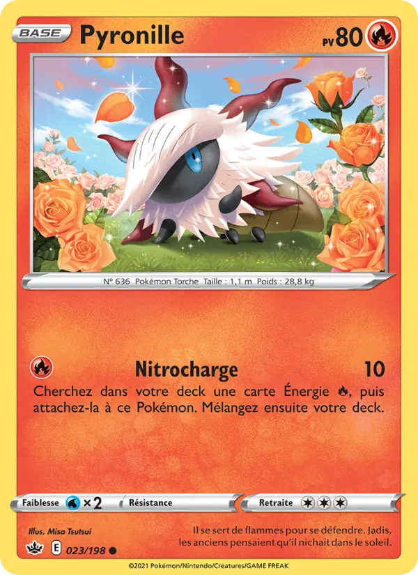 Pyronille 23/198 — EB06 – Règne de Glace — Carte Pokémon française