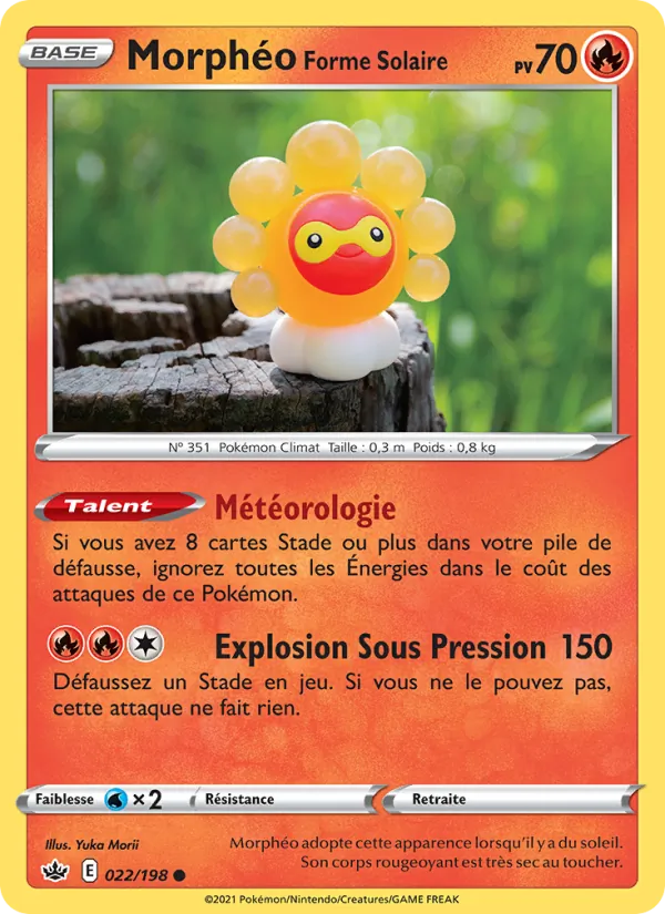 Morphéo Forme Solaire 22/198 — EB06 – Règne de Glace — Carte Pokémon française