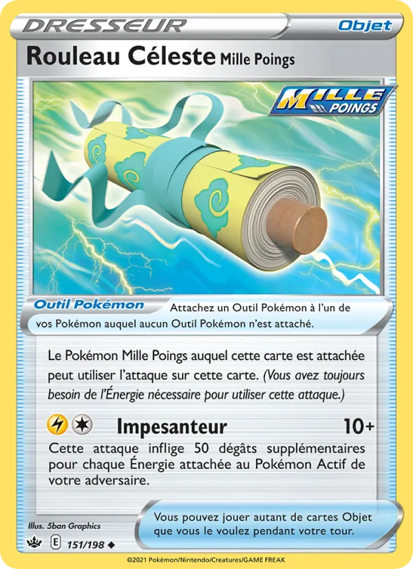 Rouleau Céleste Mille Poings 151/198 — EB06 – Règne de Glace — Carte Pokémon française