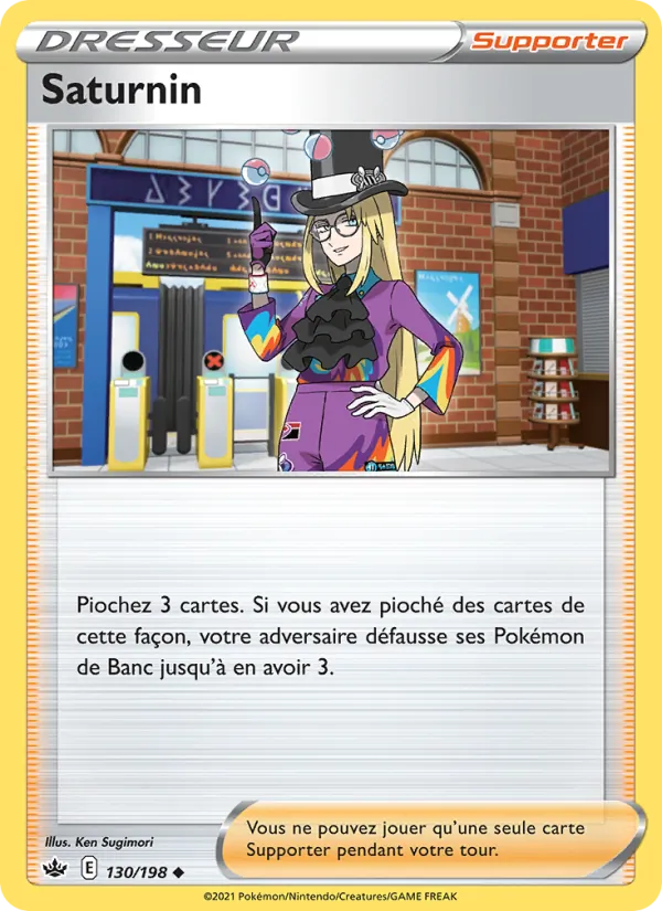 Saturnin 130/198 — EB06 – Règne de Glace — Carte Pokémon française