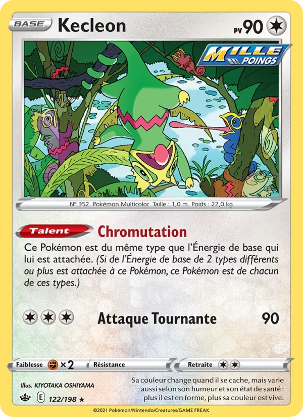Kecleon 122/198 — EB06 – Règne de Glace — Carte Pokémon française