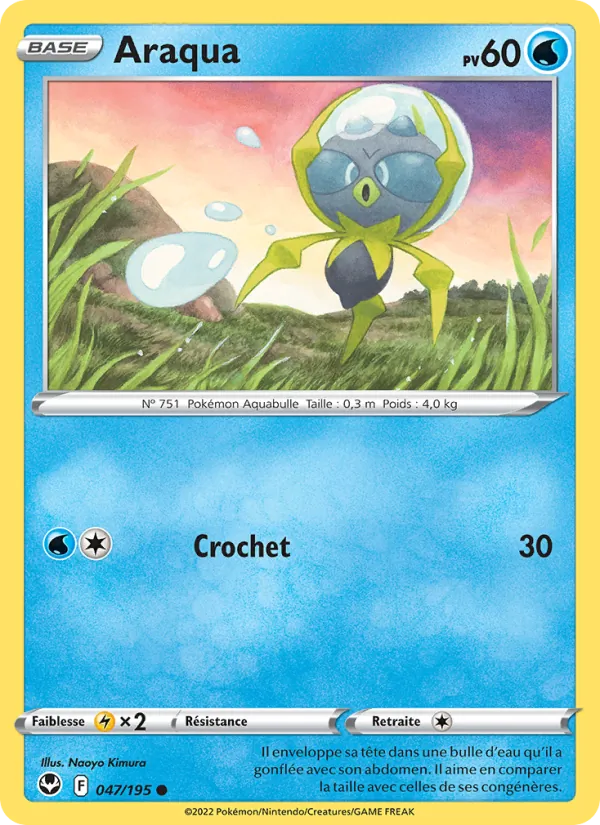 Araqua 47/195 — EB12 – Tempête Argentée — Carte Pokémon française
