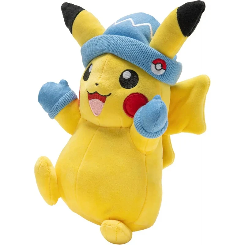 Peluche Pikachu câlin avec chapeau et gants (environ 20 cm)