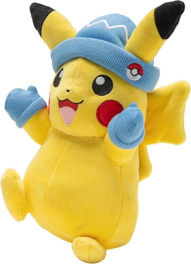 Peluche Pikachu câlin avec chapeau et gants (environ 20 cm)