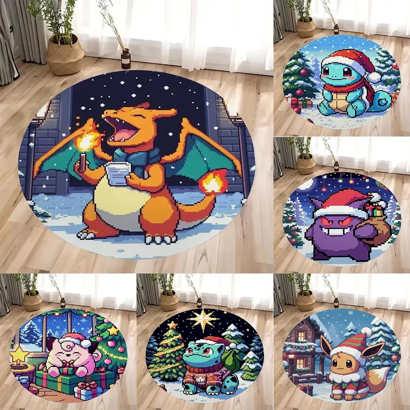 Tapis Pokémon aux motifs de Noël au look pixel rétro